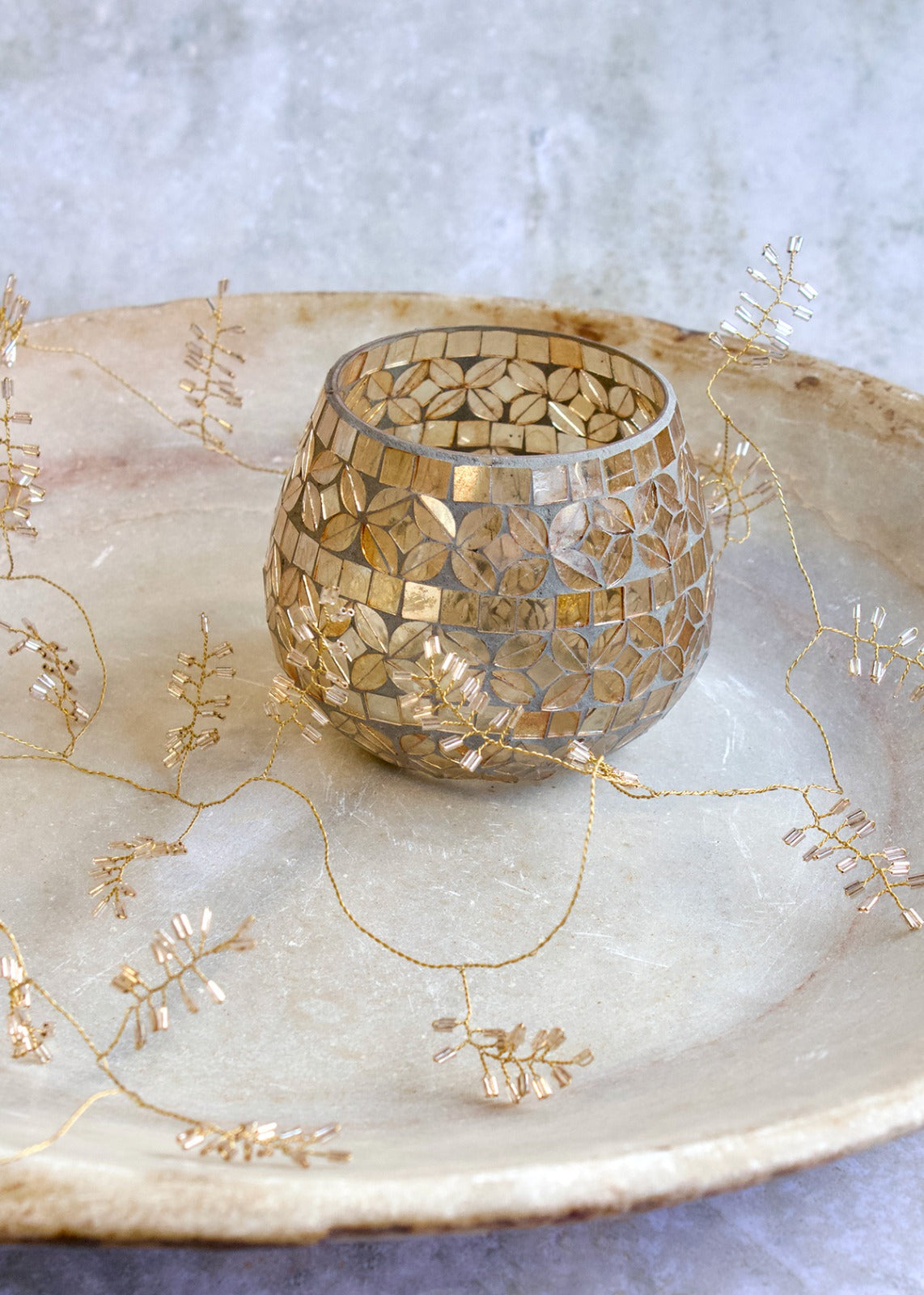 Guirlande de perles de verre à champagne WD26