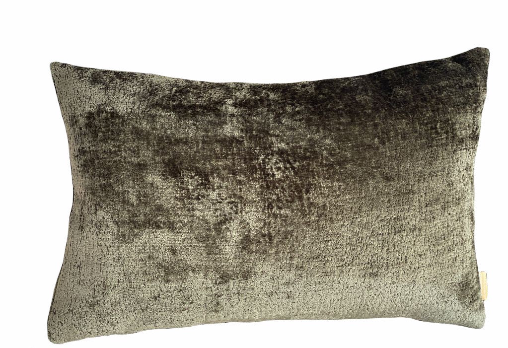 Chenille cushion cover olive 503 SYM25