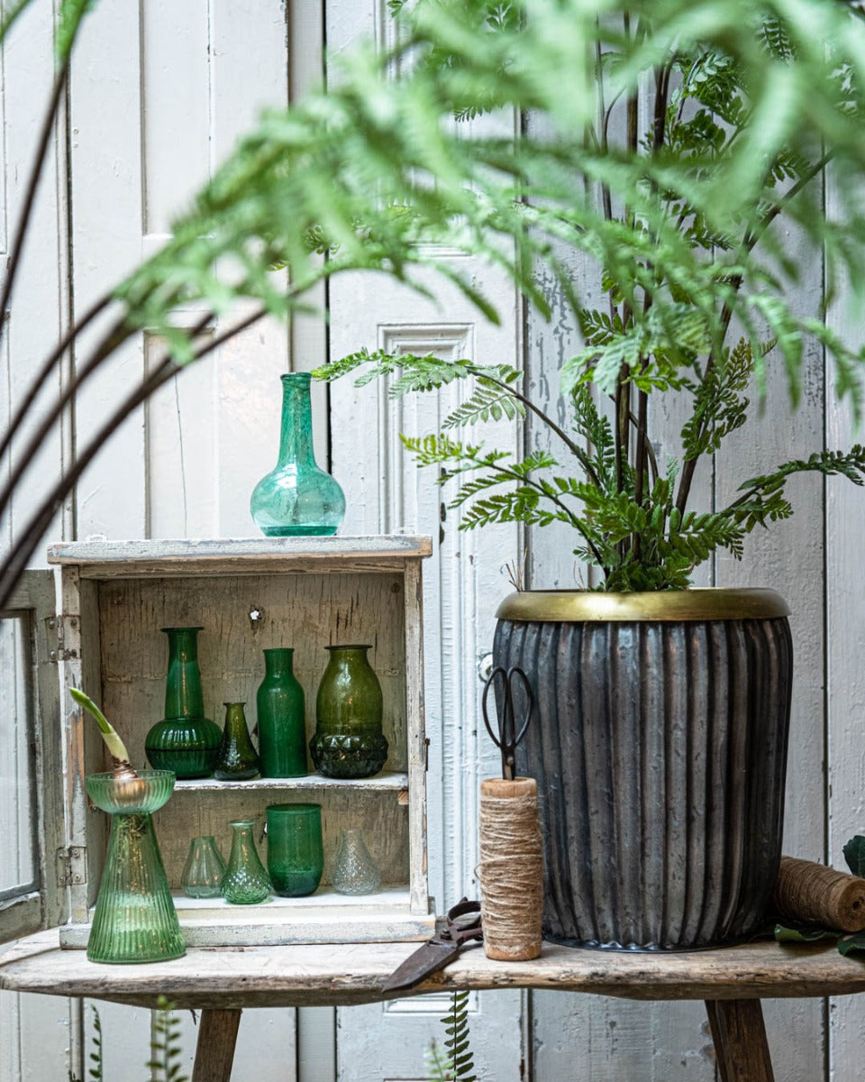 Hyacinth vase green L WEL028