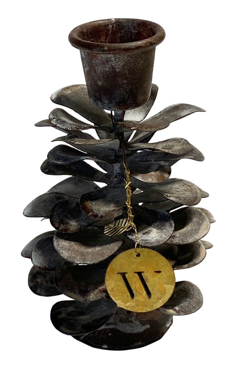 Bougeoir en forme de pomme de pin EW-5291