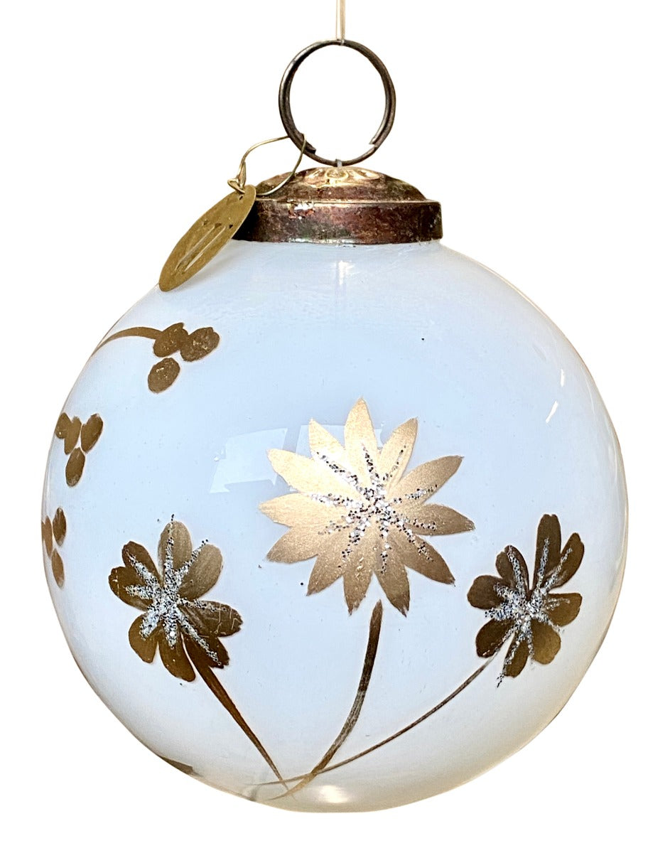 Christmas ball opal white WEL033