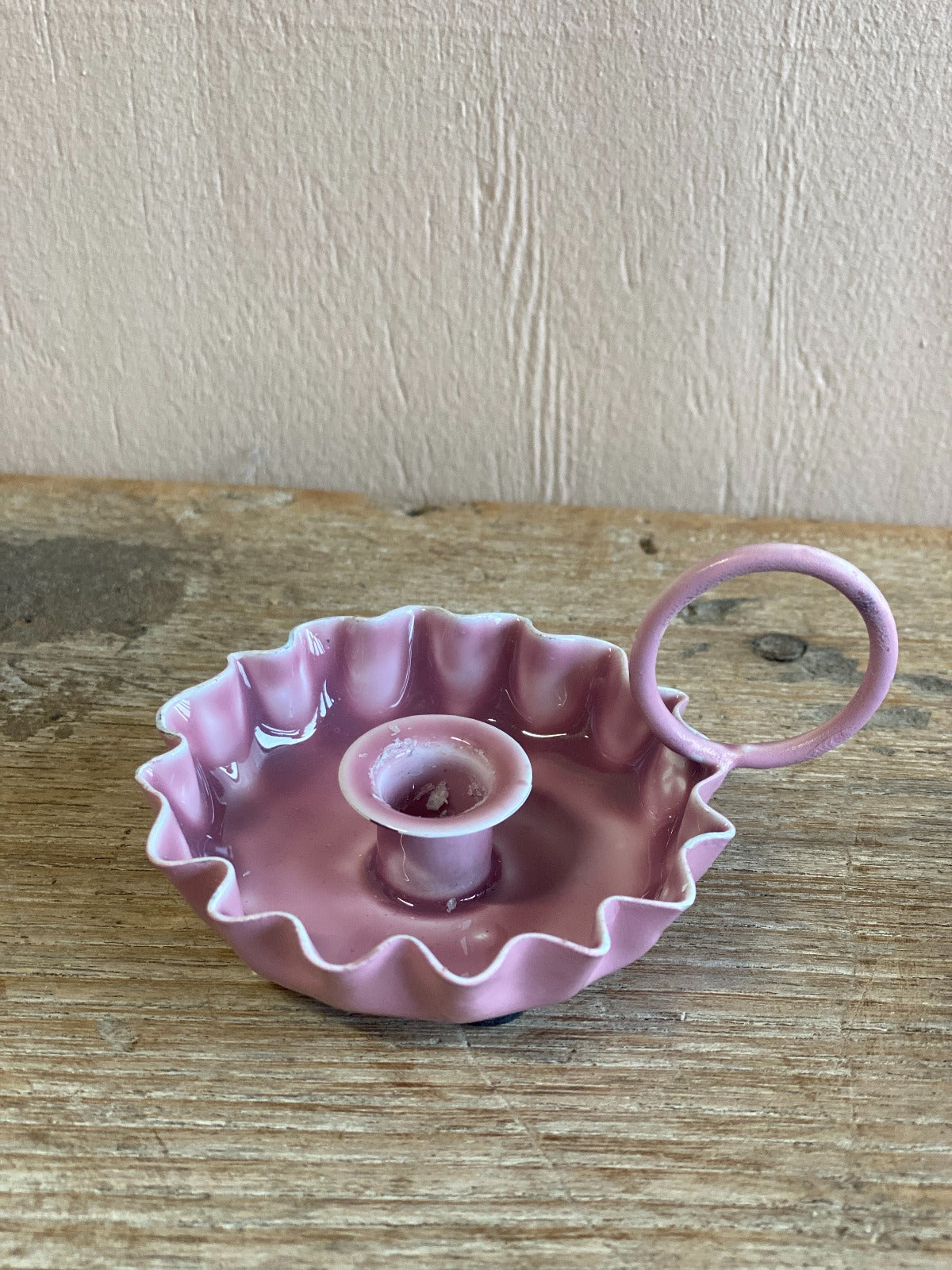 Candle holder lilac enamel DG07