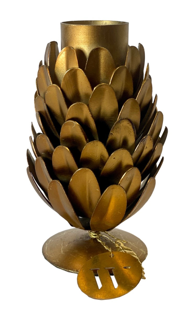 Candleholder pinecone brass EW-5292