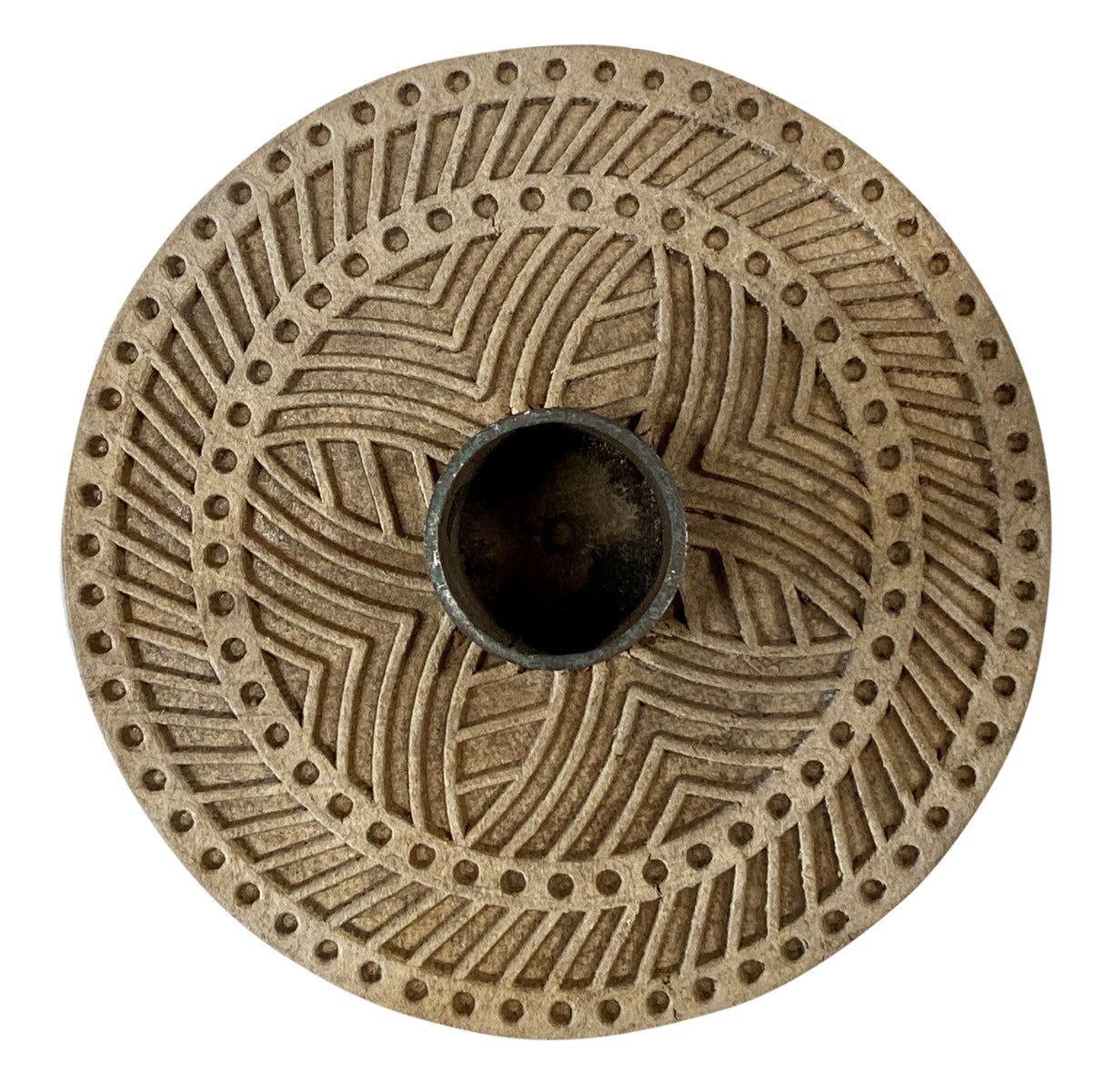 Kaarsenhouder rond hout