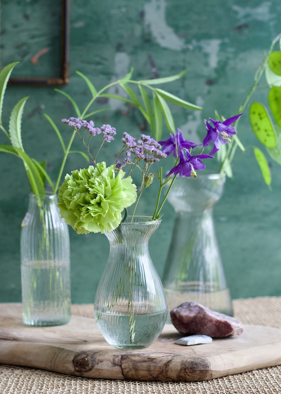 Ribbed glass vase WEL222
