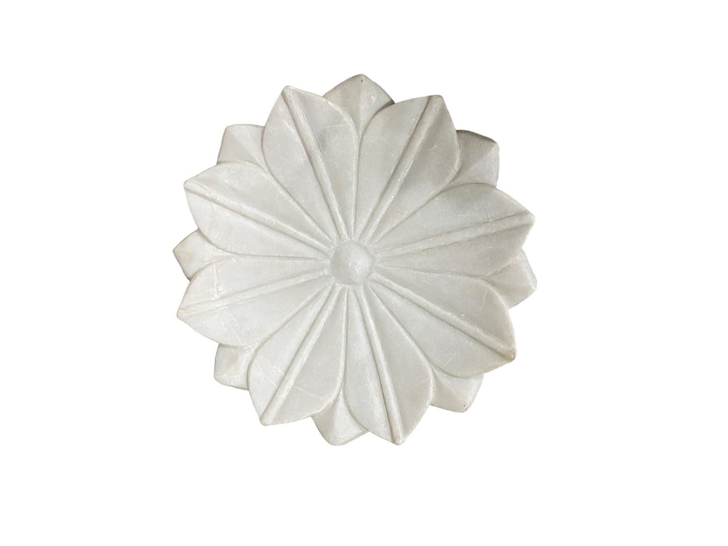 Bol en marbre blanc Lotus Medium MJ 23103