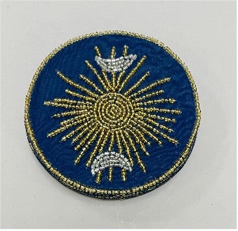 Sun beaded coaster s/4 AKS005