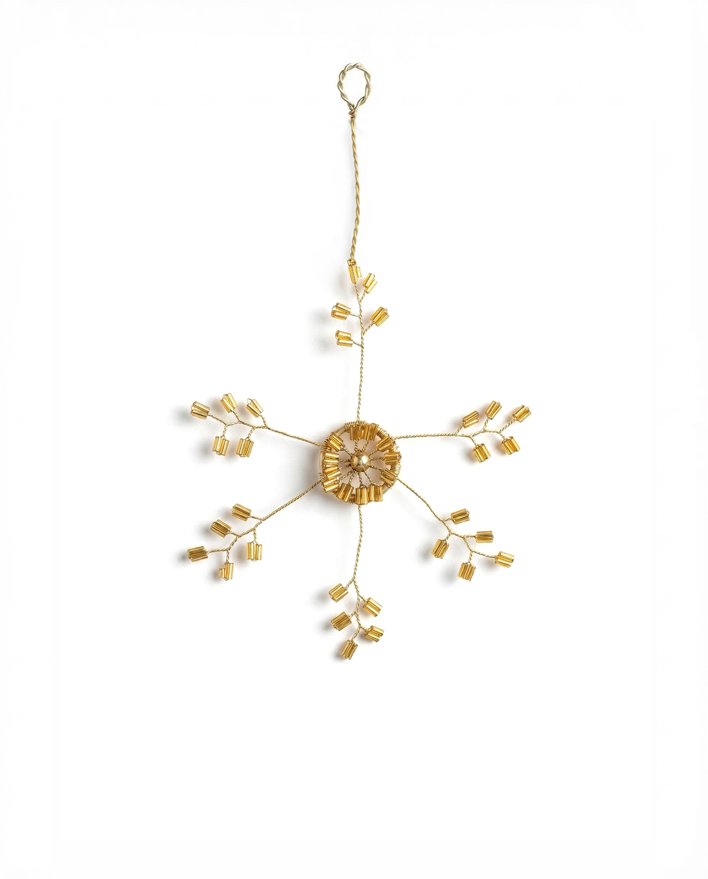 Gouden sneeuwvlok ornament WD68