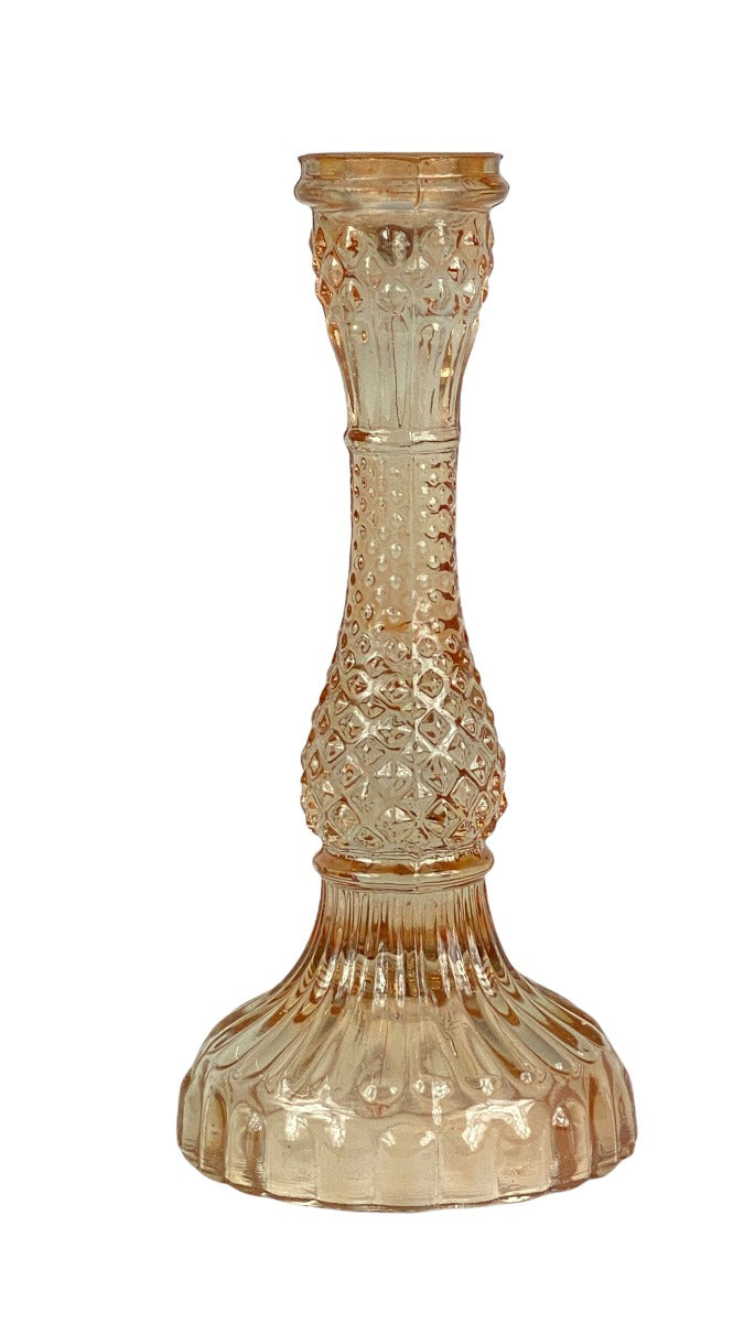 Bougeoir verre cinna-peach WEL045