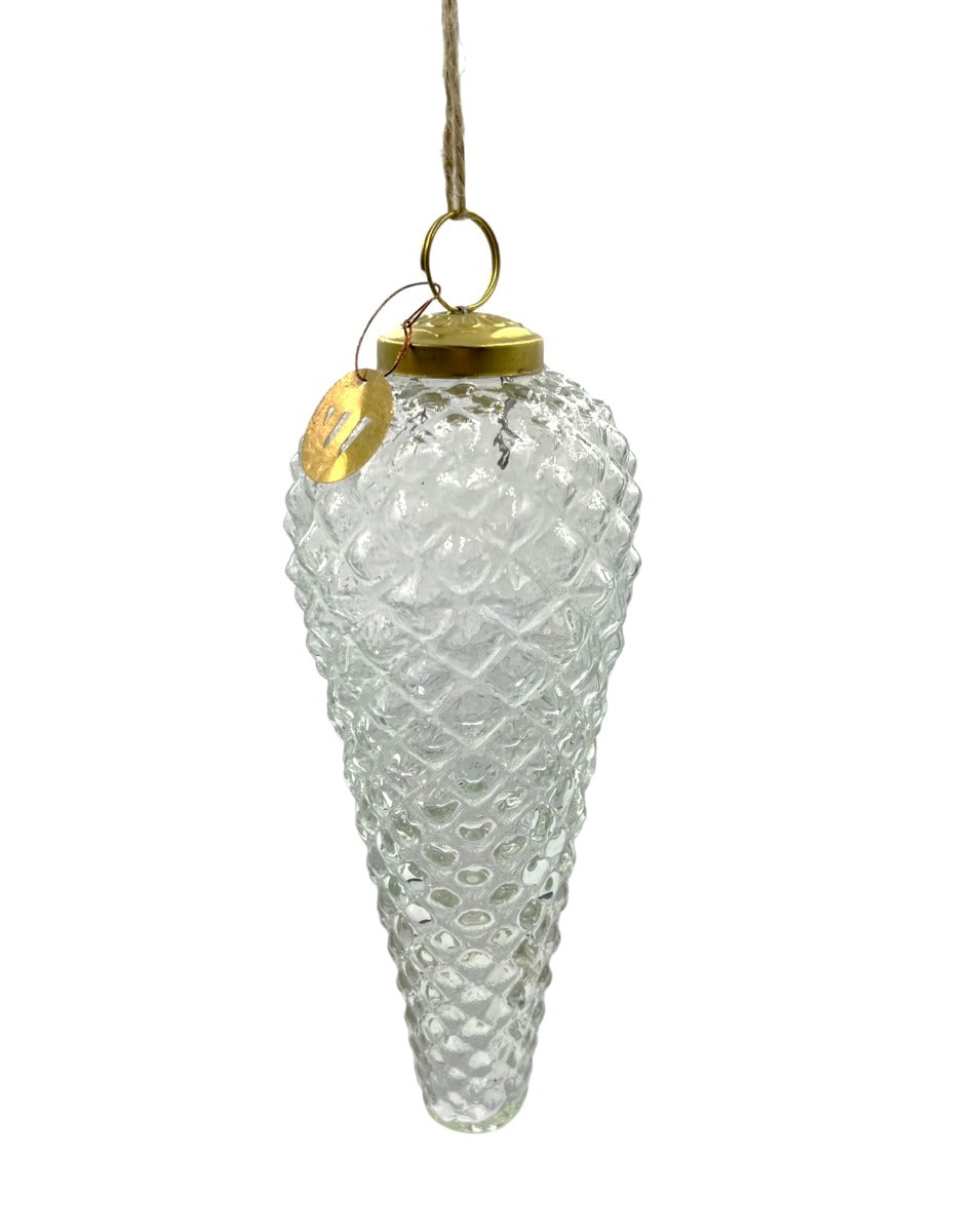 Cône de Noël en verre transparent WEL168