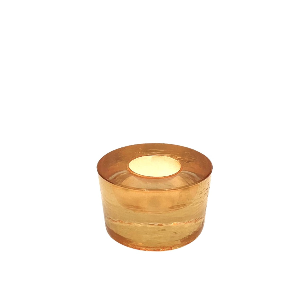 Kaarsenhouder glas cinna-perzik WEL177