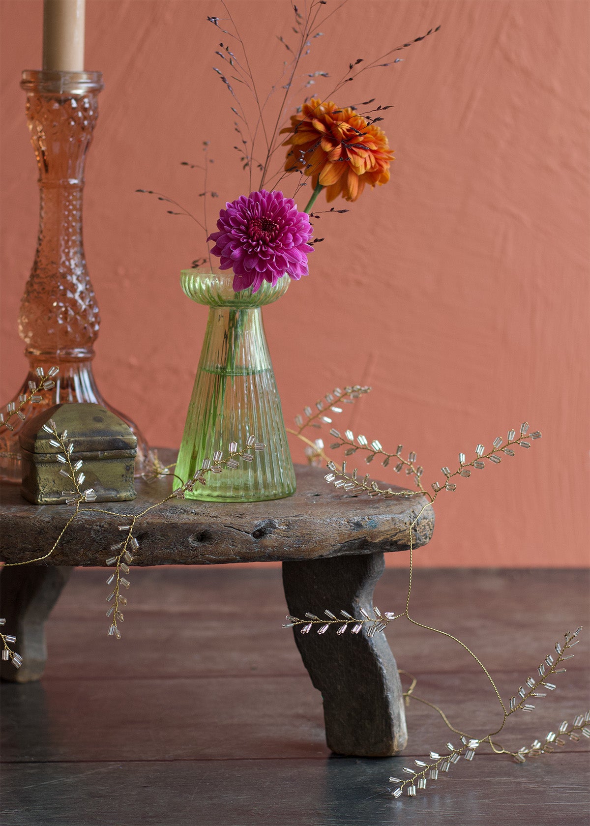 Guirlande de perles de verre à champagne WD26