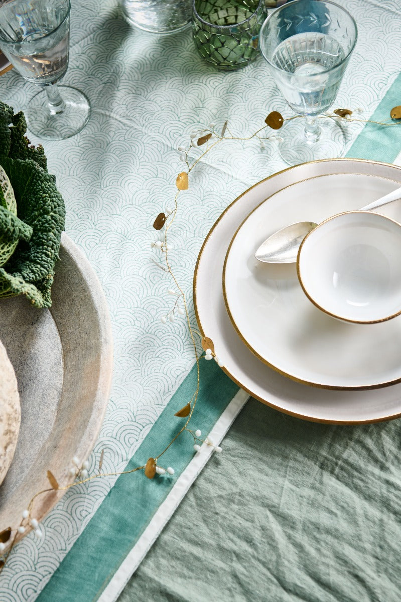 Garland witte bessen en goud EW-5559