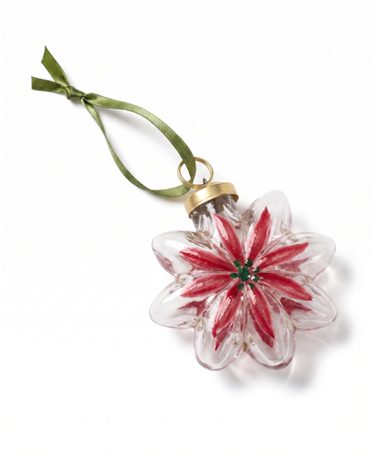 Glass Flower Ornament Pink Bloom WEL284