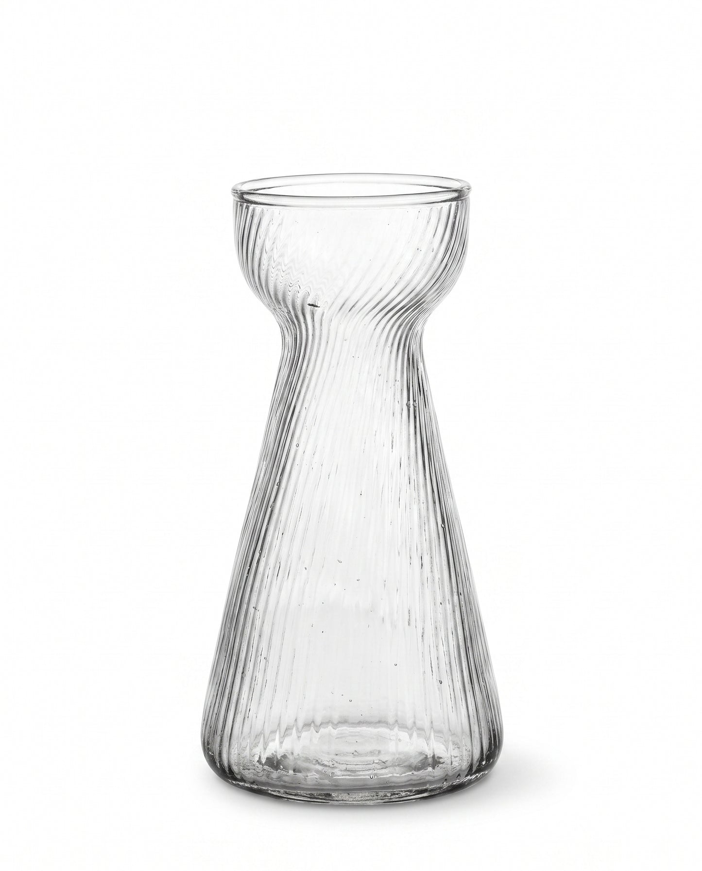 Hyacint vaas geribbeld glas WEL226