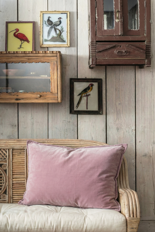 Woodrose fluwelen kussenhoes BHAT019