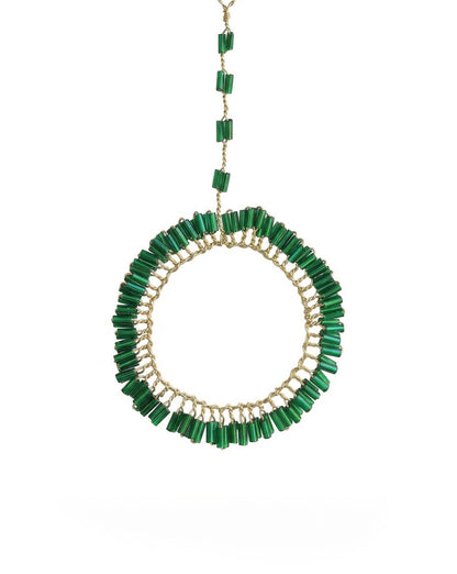 Green Hoop Christmas Ornament WD72