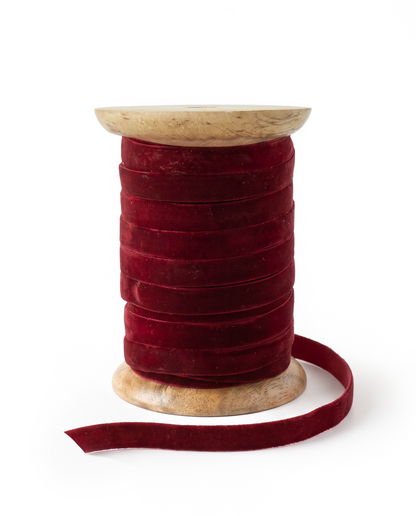 Plain velvet ribbon AE298