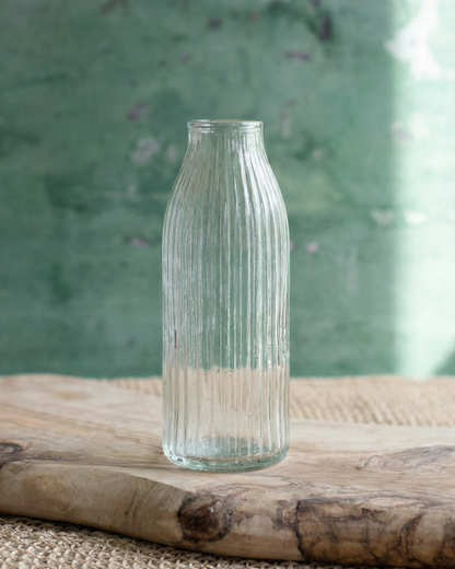 Vase en verre côtelé WEL222