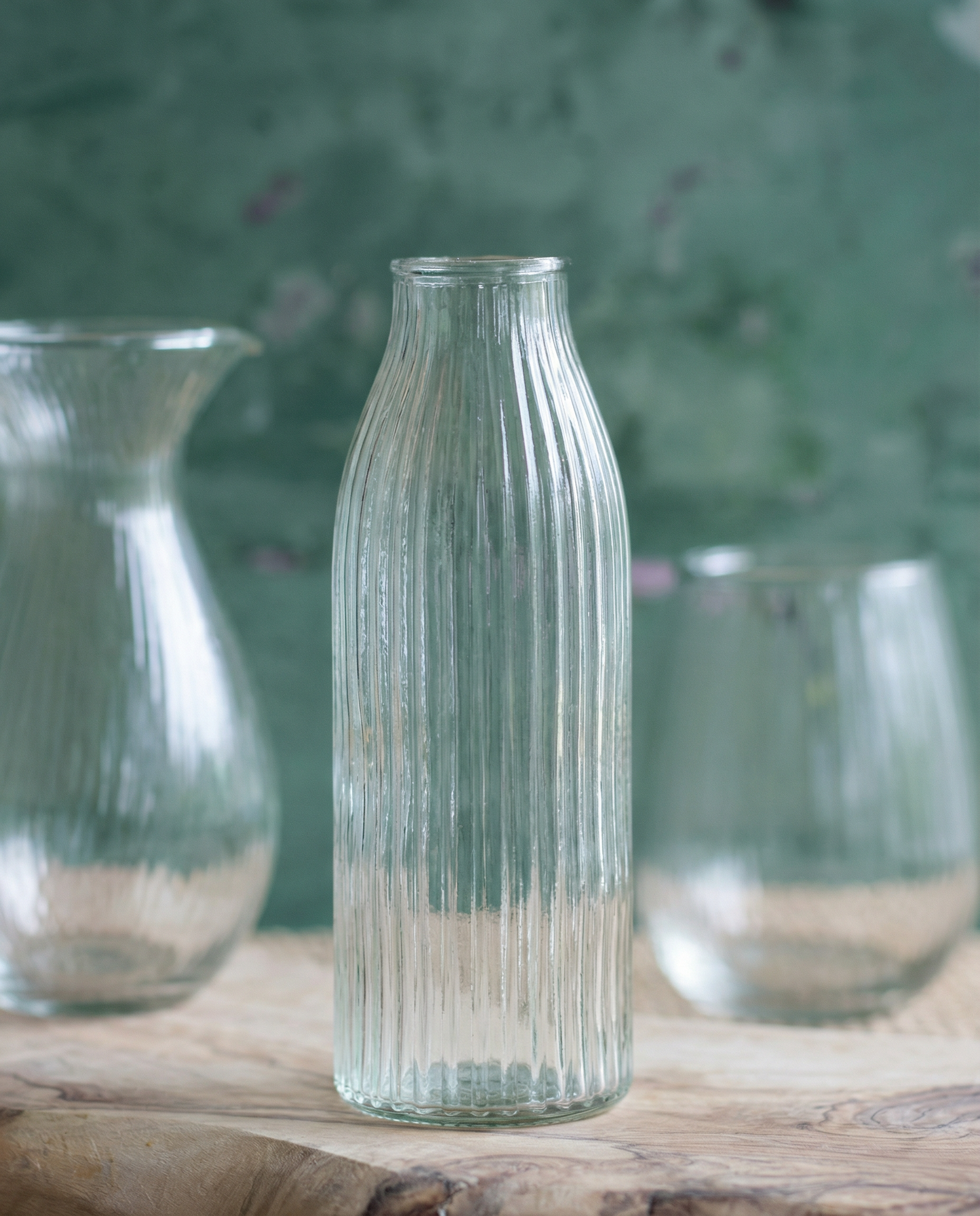 Vase en verre côtelé WEL222