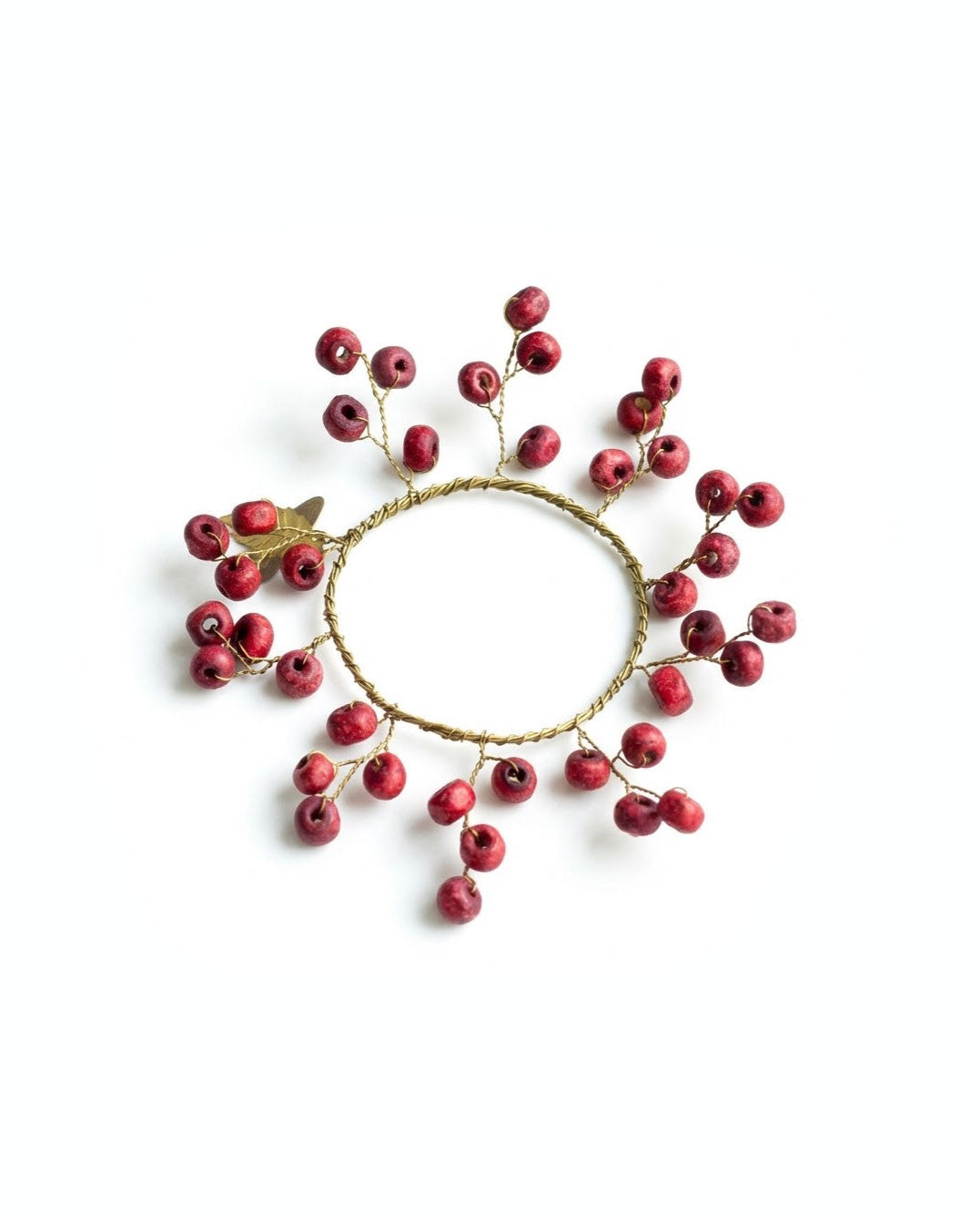 Napkin ring wood red TI1512