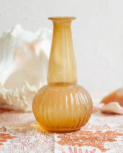 Vaas oranje gerecycled glas WEL249