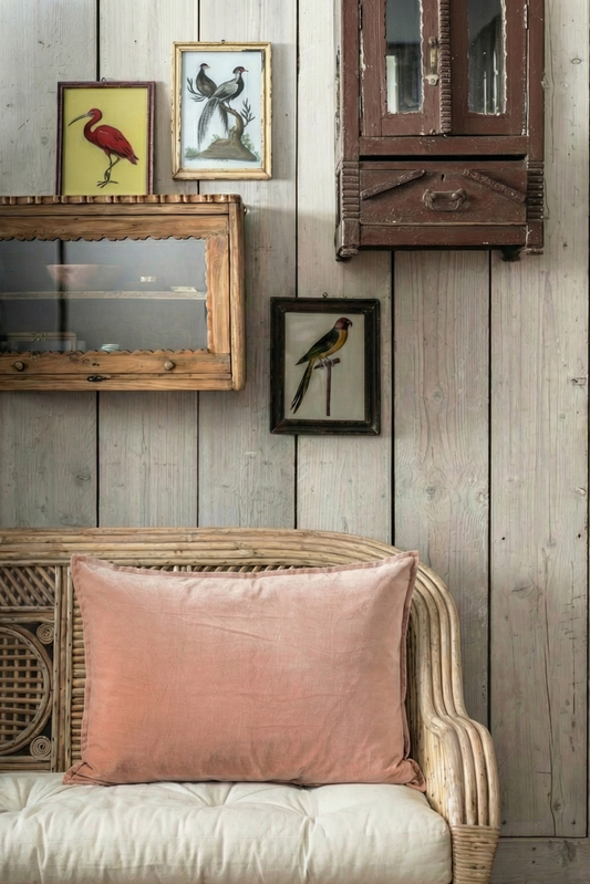 Perzik fluwelen kussenhoes BHAT015