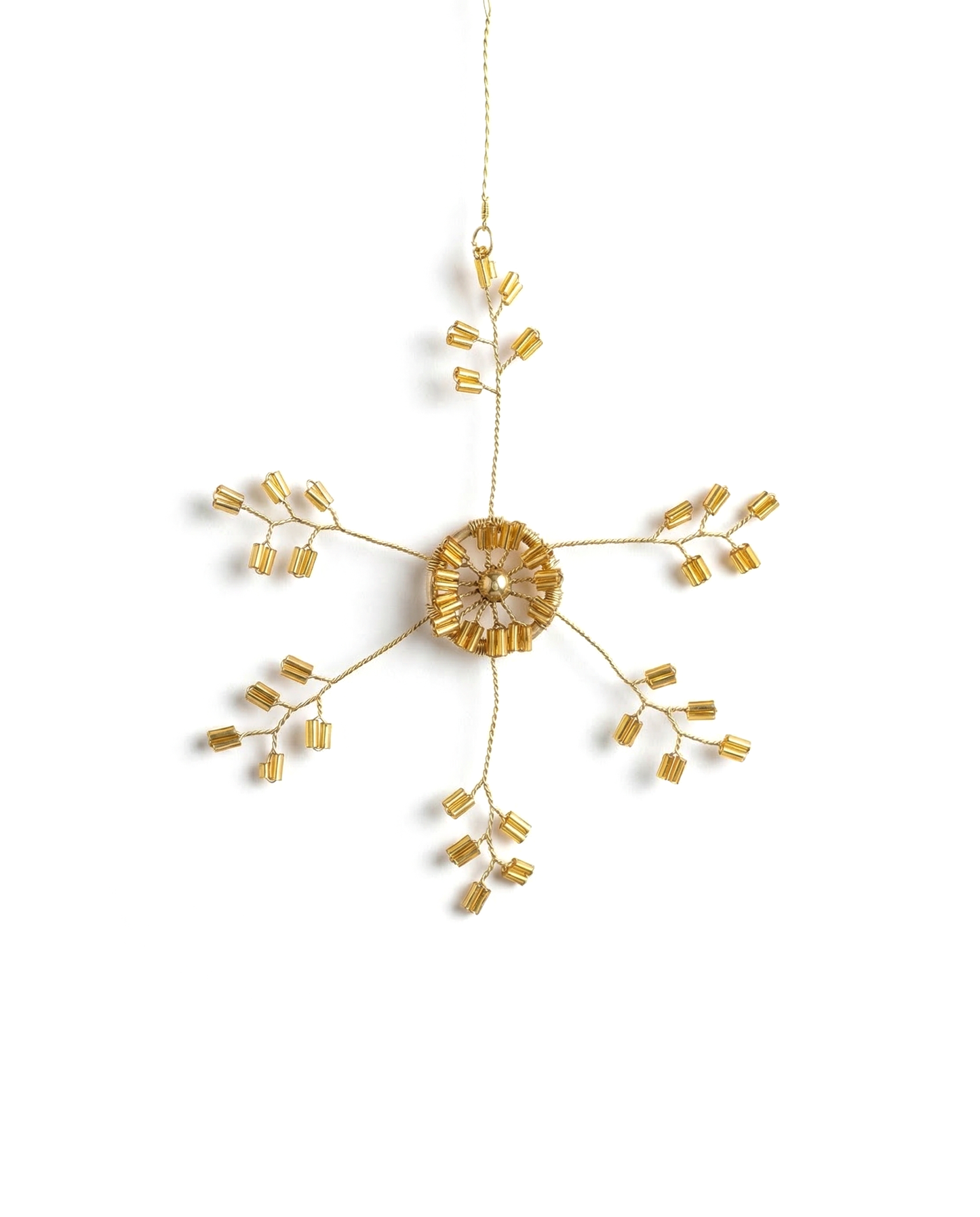 Gouden sneeuwvlok ornament WD68