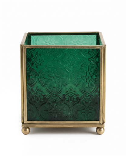 Candle Holder Emerald Green OPU018