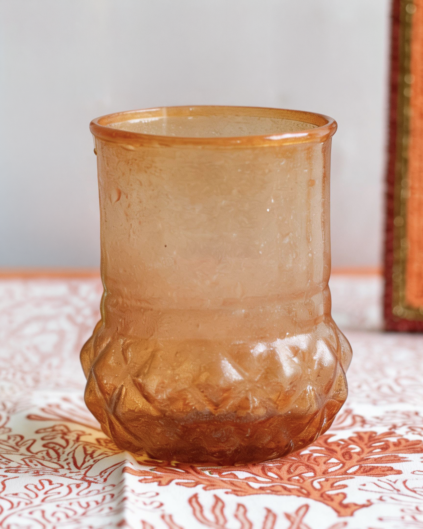 Vase orange en verre recyclé WEL252