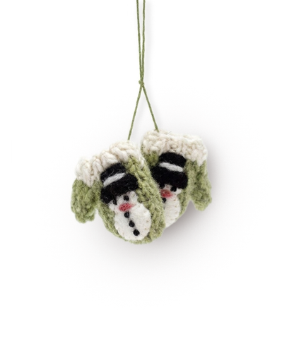 Wanten sneeuwpoppen groen NEP107