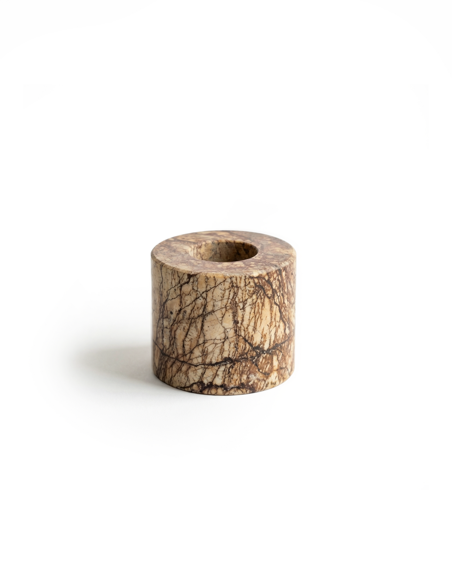 Marble candle holder brown MJ-96