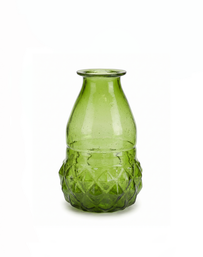 Vaas groen gerecycled glas WEL024