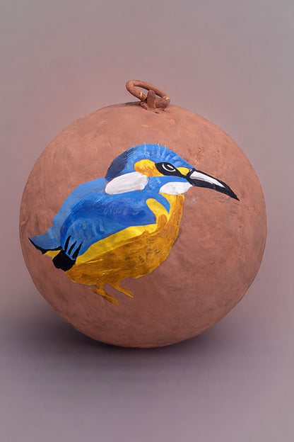 Paper Mache ball Kingfisher MJ25461