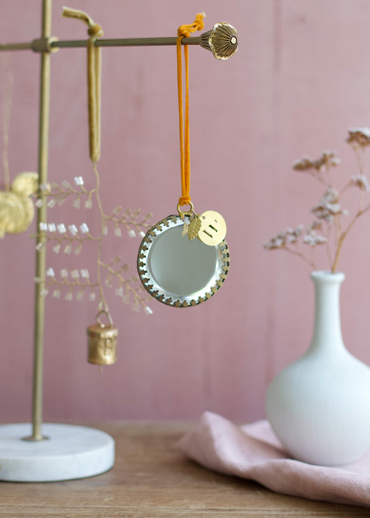 Mirror ornament round ti2105