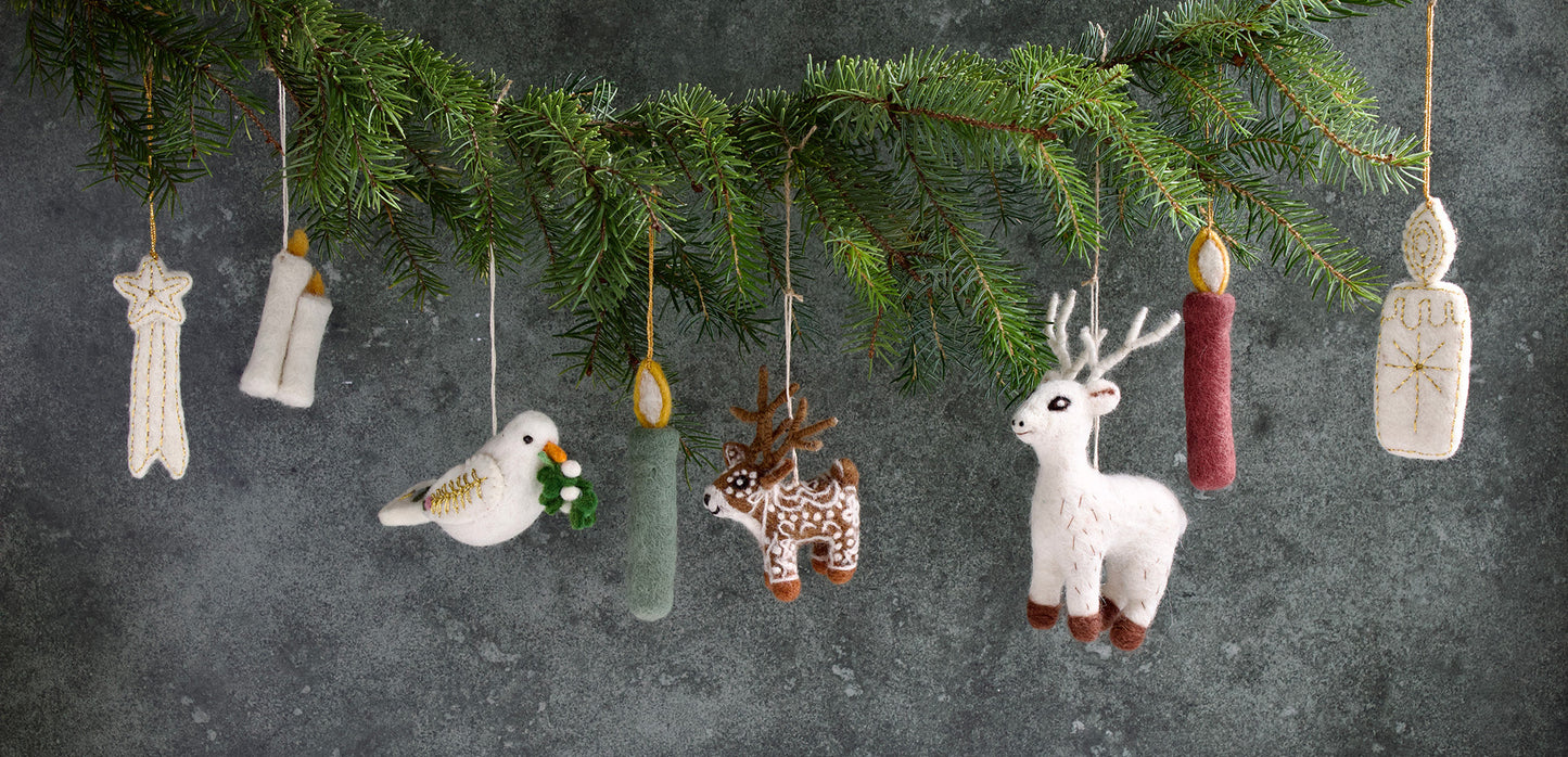 Felt deer ornament