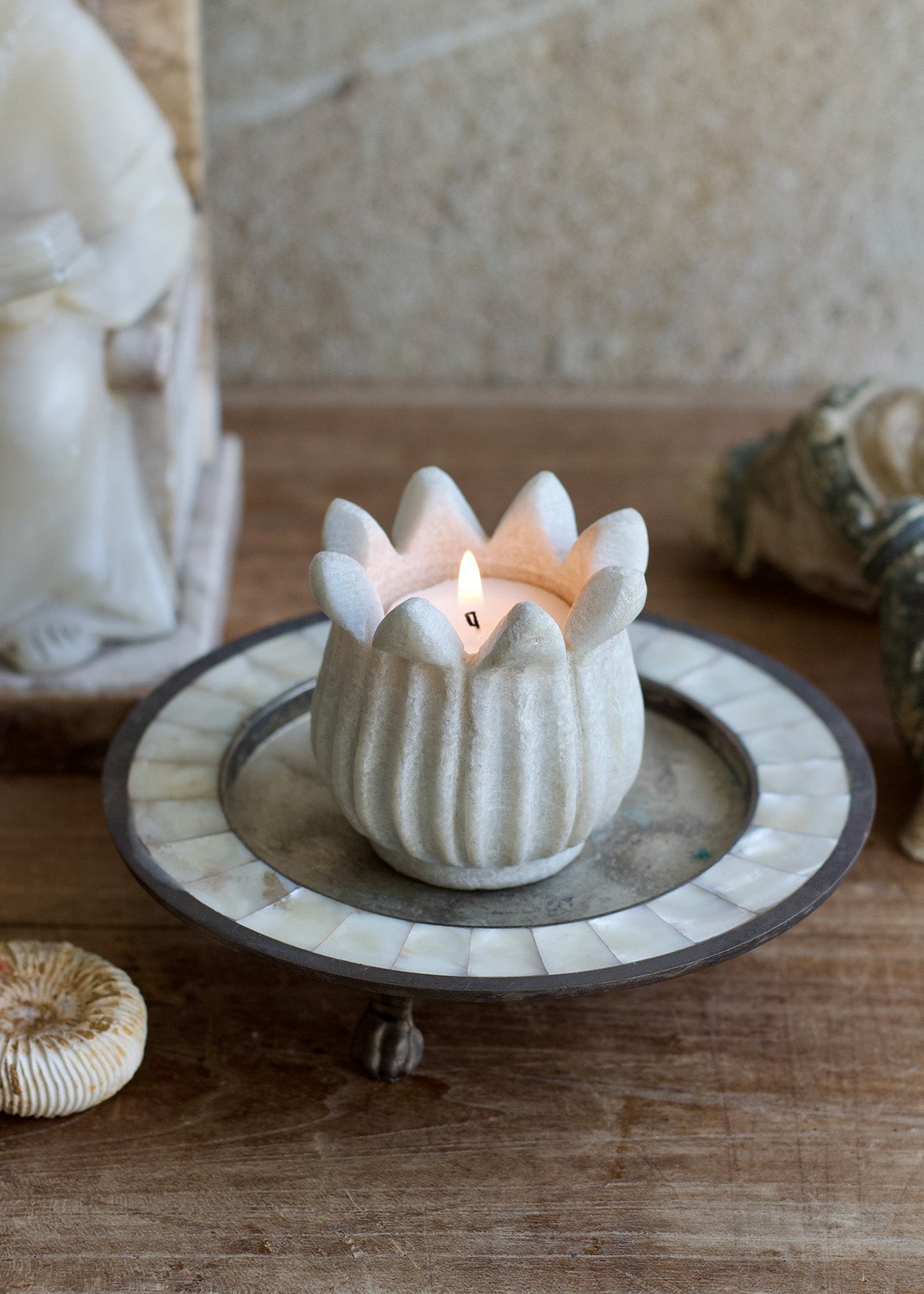 Marble tealight Whisper MJ23622