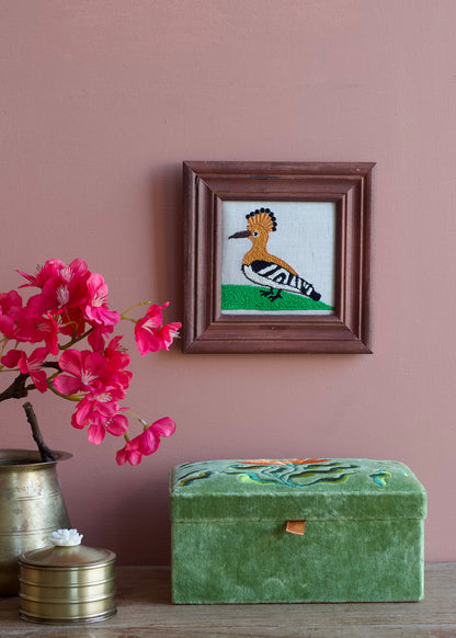 Folk Floral Box Moss Green AKS589316A