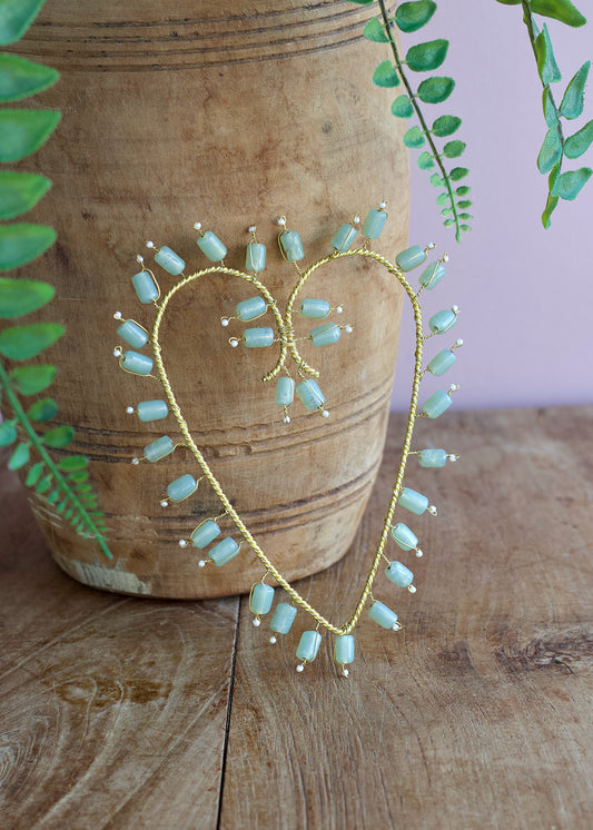 Celadon Mist large Heart WD142