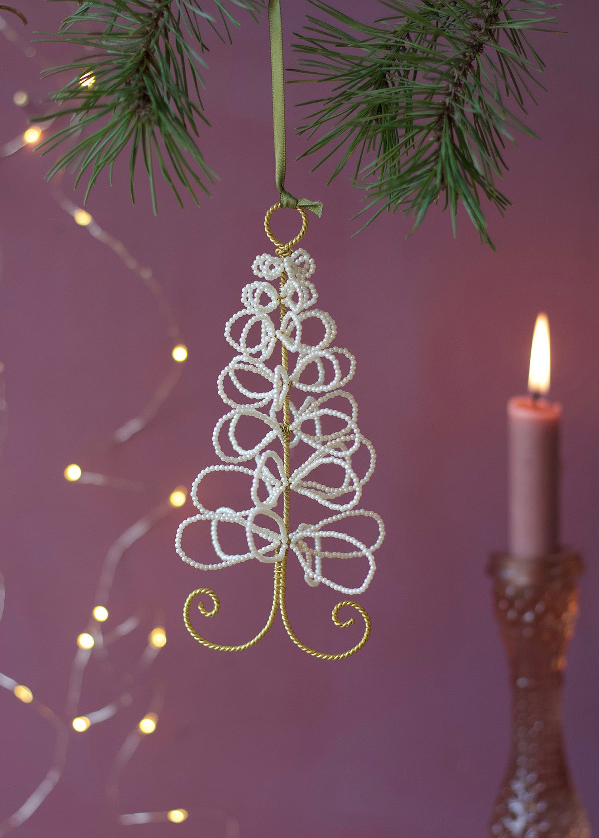 PEARL FLAT TREE HANGING WD127