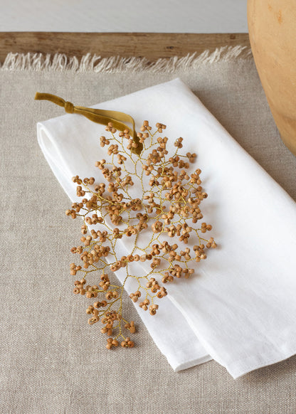 HOUTEN KRAAL BLAD ORNAMENT WD110