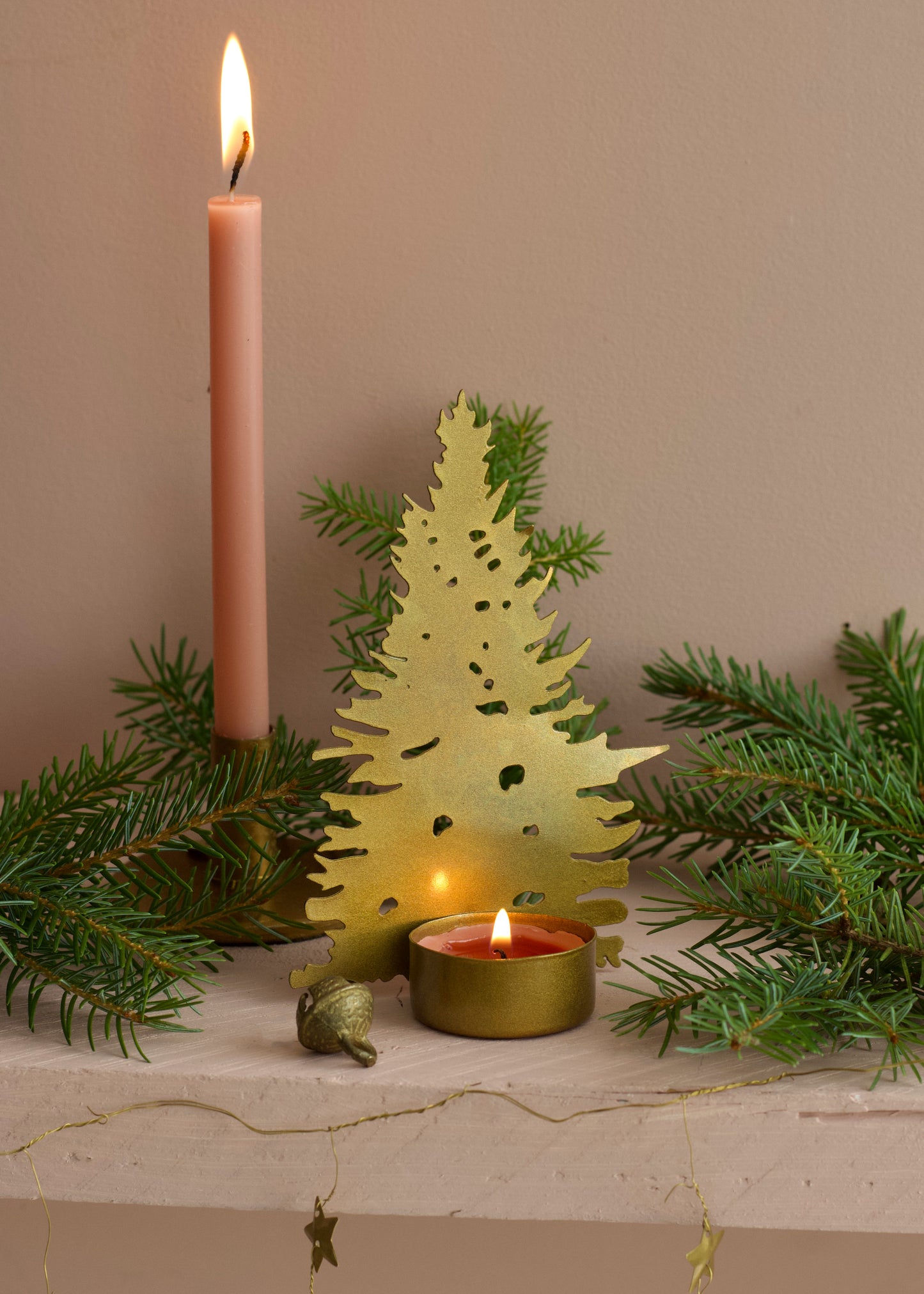 Waxinelichtjeshouder kerstboom NAW1360