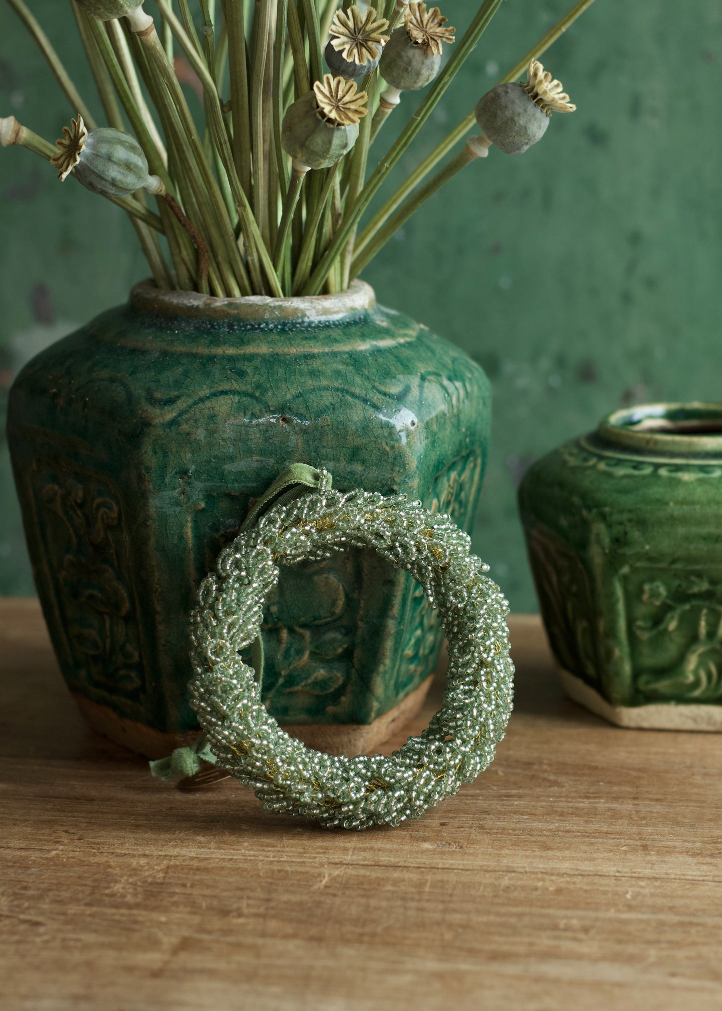 Celadon Mist curly wreath WD121