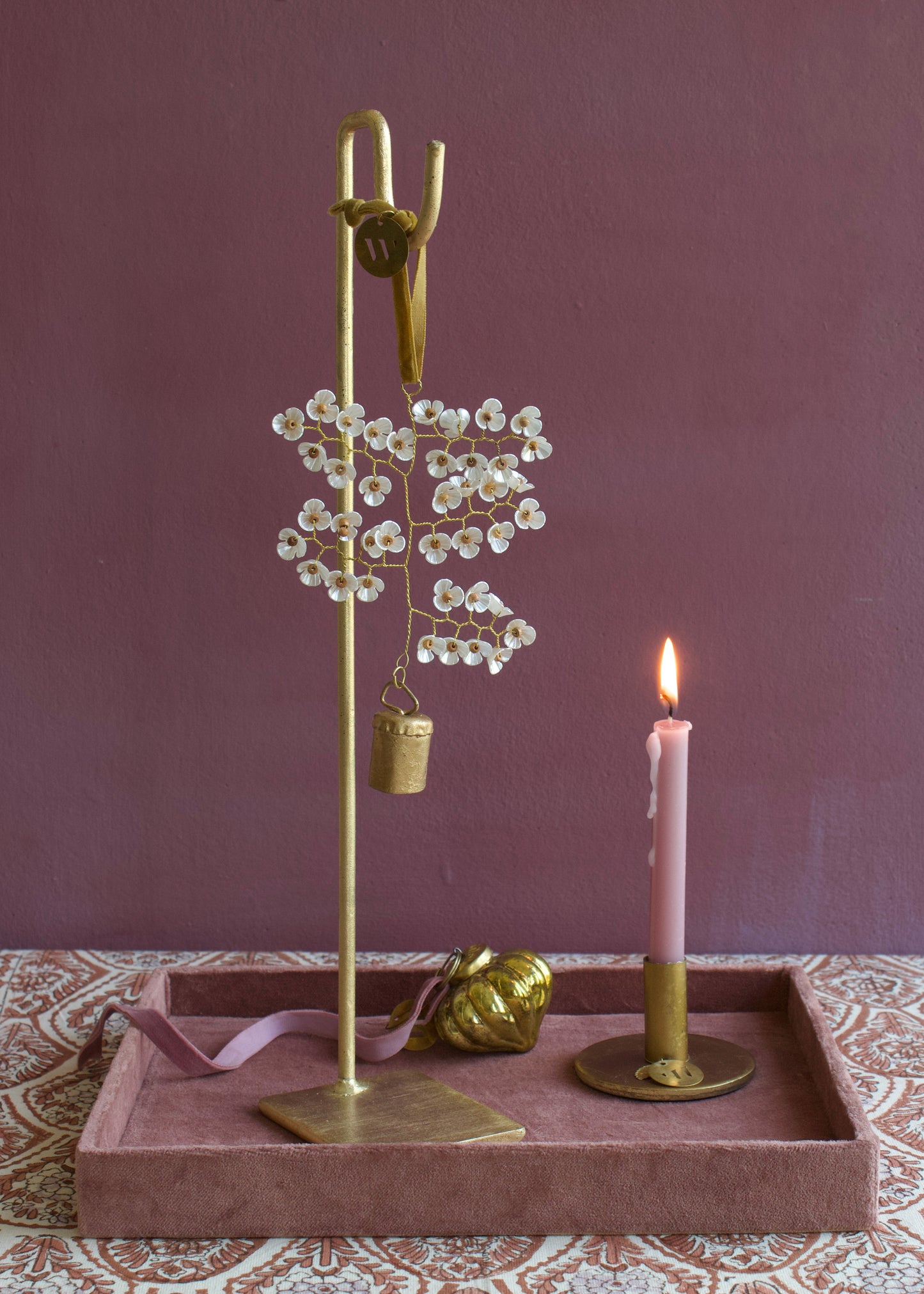 Almond Blossom Bell Ornament WD112