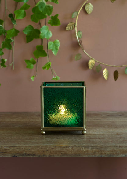 Candle Holder Emerald Green OPU018