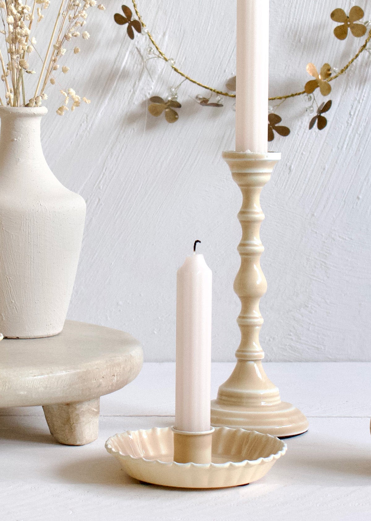 Candle holder beige DG04
