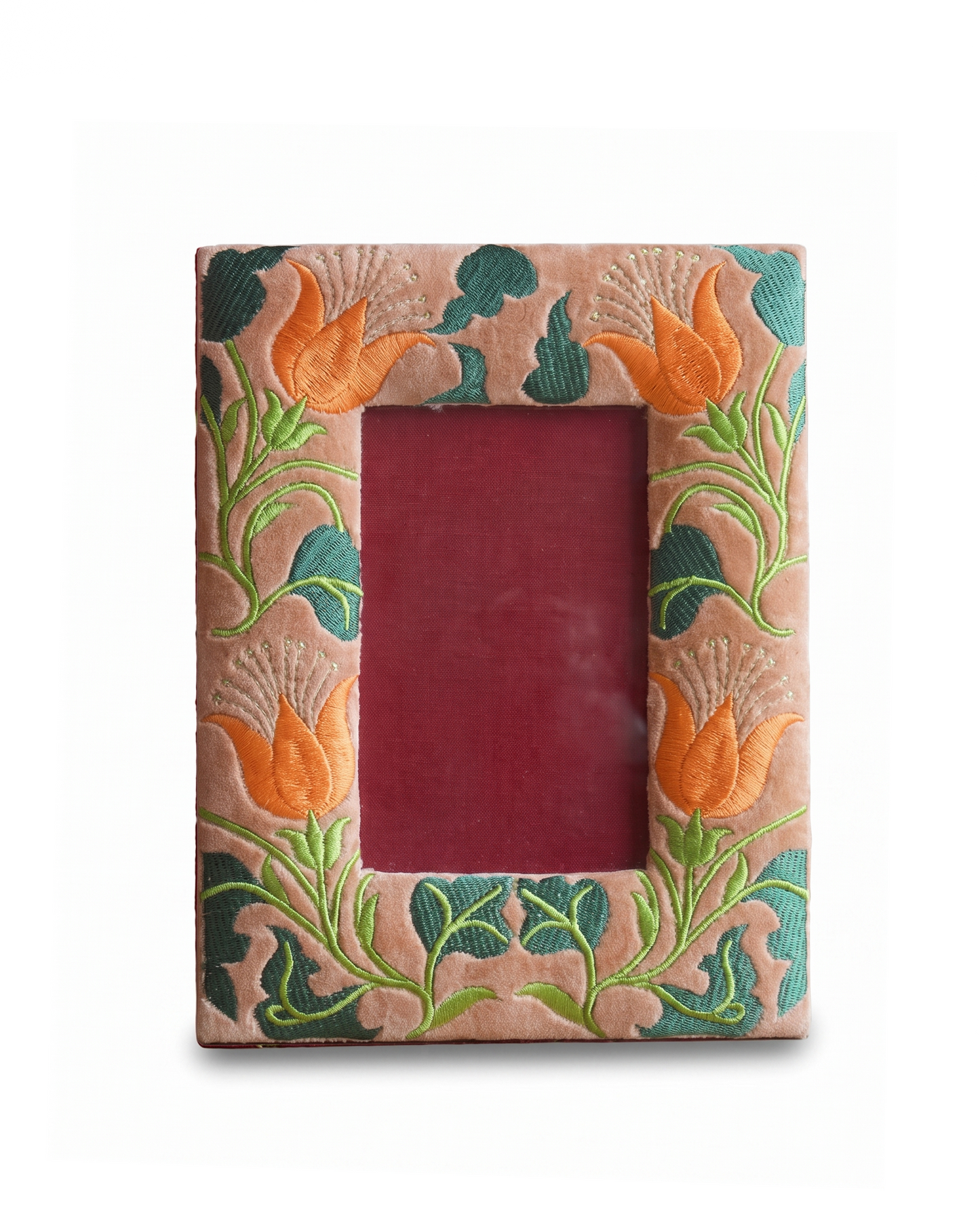 Folk Floral Photo Frame Soft Peach AKS589318B