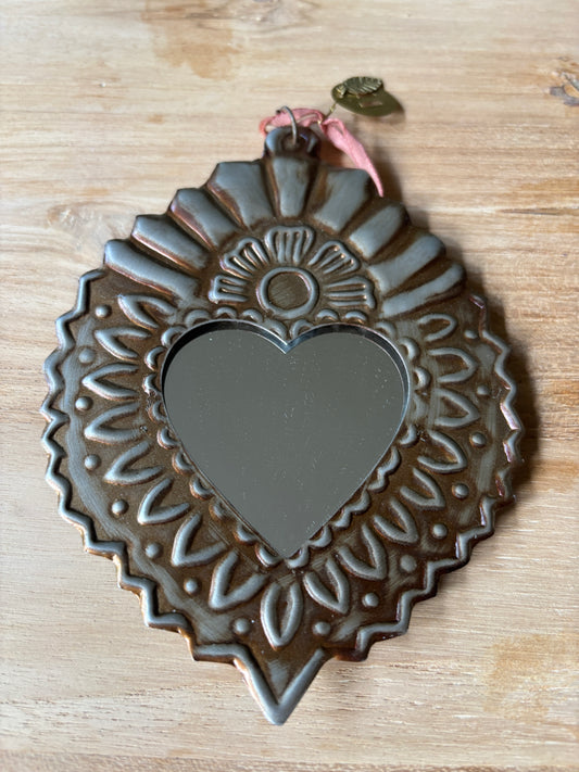 Heart mirror silver NAW2507