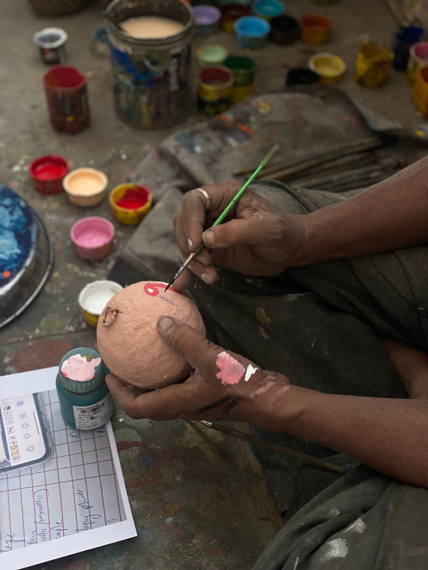 Paper Mache ball Kingfisher MJ25461