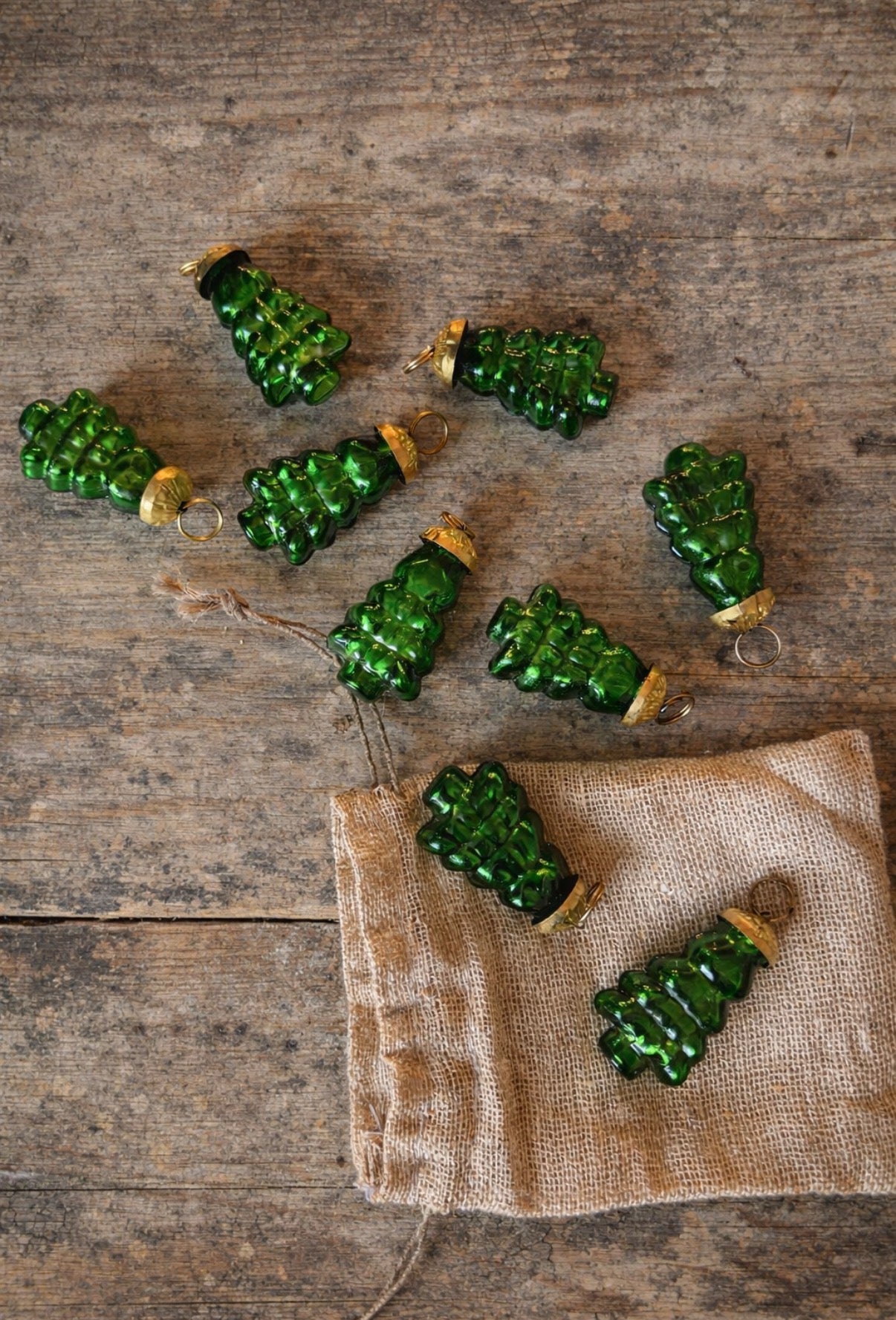 trees shiny green set/9 WEL288